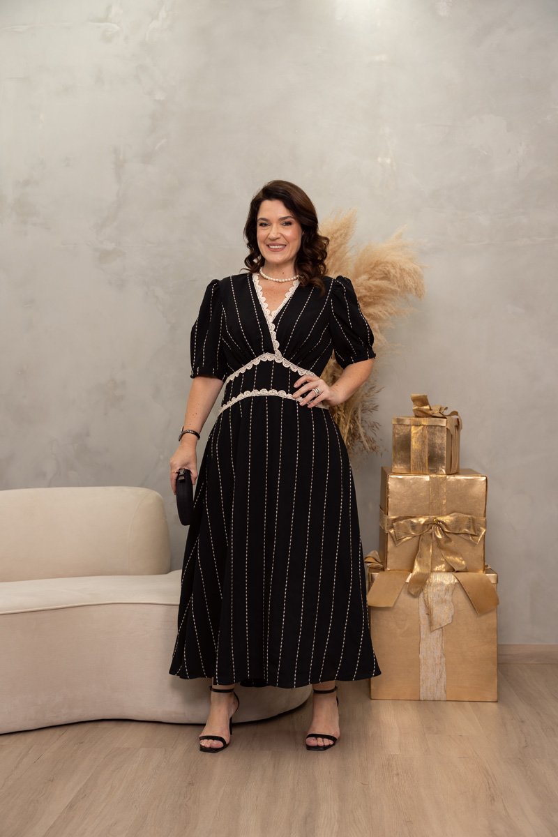 Vestido Longo Kauly Viscose Estampada Recortes Lastex Costas