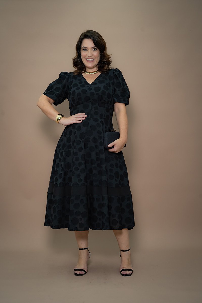 Vestido Luciana Pais Linho Plissê Cinto