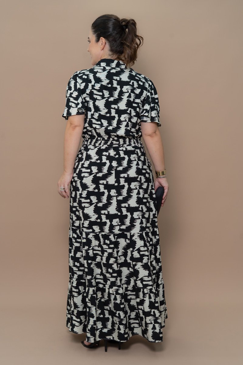 Chemise Luciana Pais Midi Tencel Forro Separado